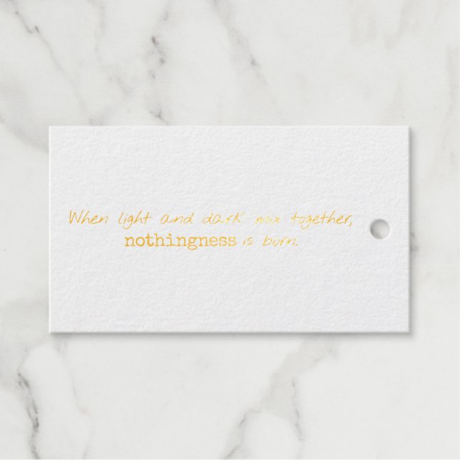 Light And Dark Foil Gift Tag (Front (Horizontal))
