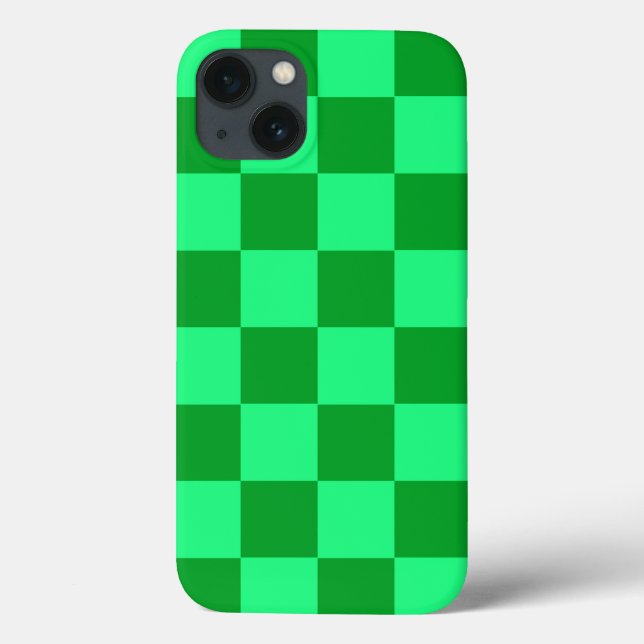 Light and Dark Green Chequered Design  Case-Mate iPhone Case (Back)