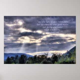 Light and Dark HDR Print w/Scripture Verse