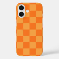 Light and Dark Orange Chequered Design