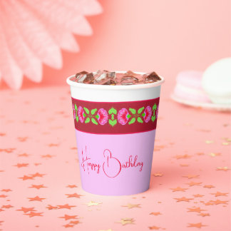 Light And Dark Pink Paper Cups