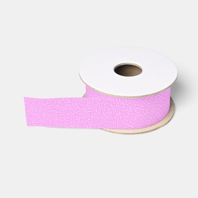 Light and Dark Pink Patterned Grosgrain Ribbon (Spool)