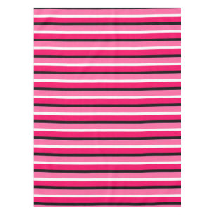 Light and Dark Pink Stripes Pattern Tablecloth