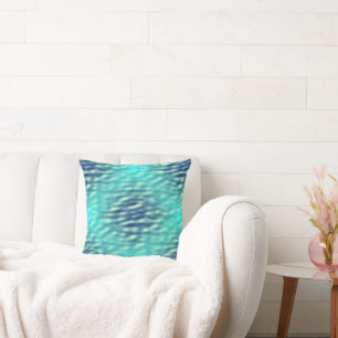 Light and Dark Pool Water Pattern Cushion
