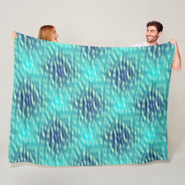 Light and Dark Pool Water Pattern Fleece Blanket (In Situ)
