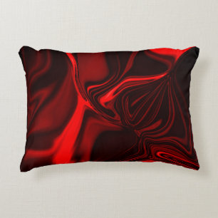 Light and dark red curves in the dark background. decorative cushion