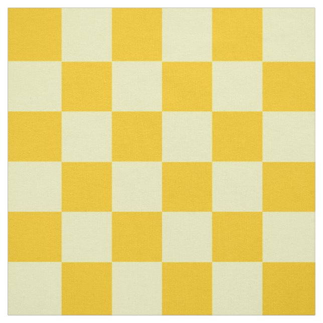 Light and Dark Yellow Chequered Design  Fabric (Swatch)
