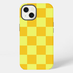 Light and Dark Yellow Chequered Design iPhone 13 Case
