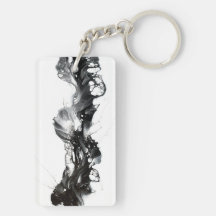 Light and Darkness Abstract Black White Fluid Art