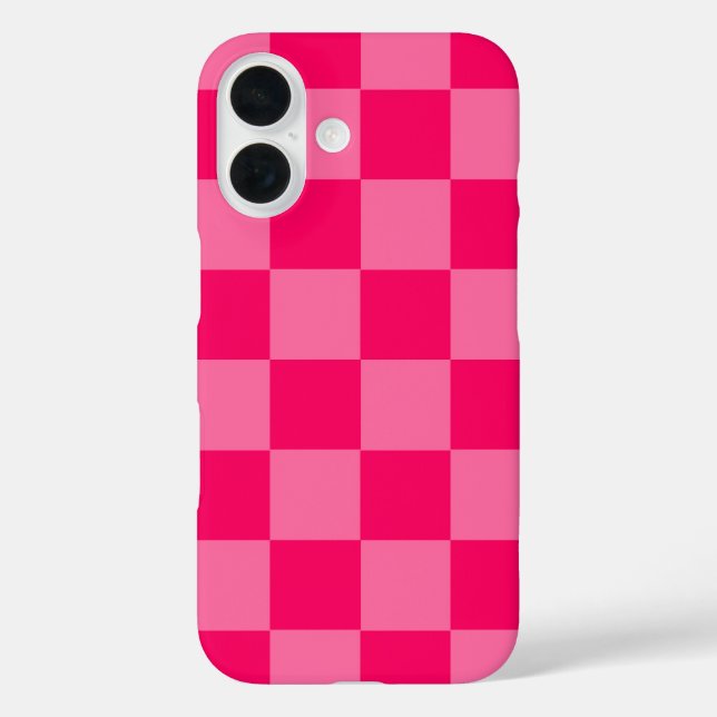 Light and Hot Pink Chequered Pattern Design  Case-Mate iPhone Case (Back)