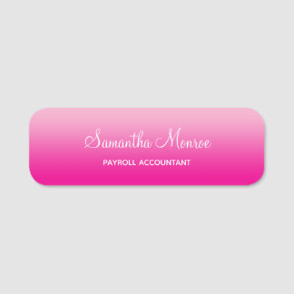 Light and Hot Pink Ombre Name Title Tag