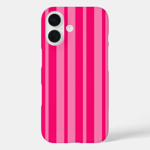 Light and Hot Pink Stylish Stripes Pattern Design  iPhone 16 Case