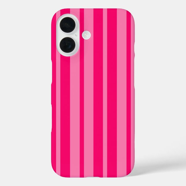 Light and Hot Pink Stylish Stripes Pattern Design  Case-Mate iPhone Case (Back)