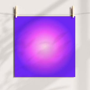 Light and Hot Pink Violet Aura Ombre Poster