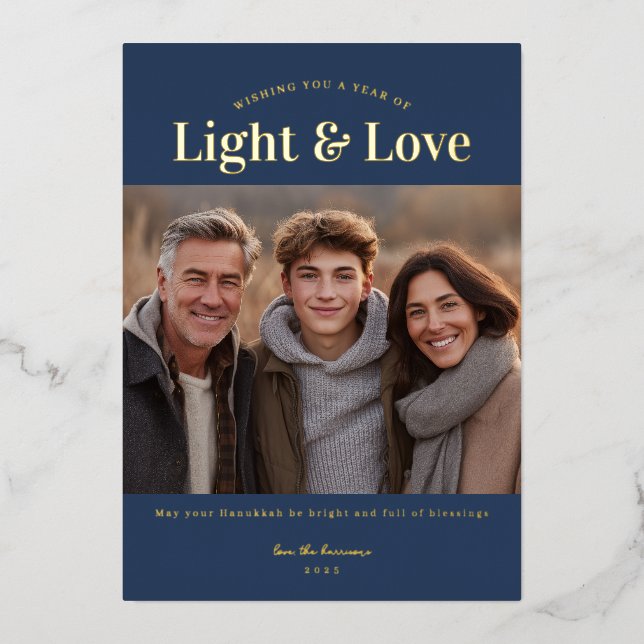 Light and Love Hanukkah Photo (Front)