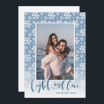 Light and Love Snowy Hanukkah Photo Holiday Card<br><div class="desc">Share the light and love of the season with your friends and family.</div>