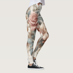 Light Antique Floral Perfection Leggings