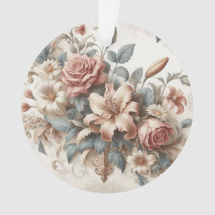Light Antique Floral Perfection Ornament
