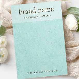 Light aqua blue texture earring display card
