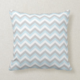 Light Aqua Turquoise Chevron Chic ZigZag Pattern Cushion