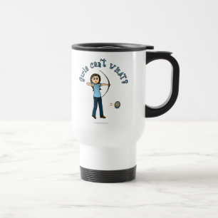 Light Archery in Blue Travel Mug