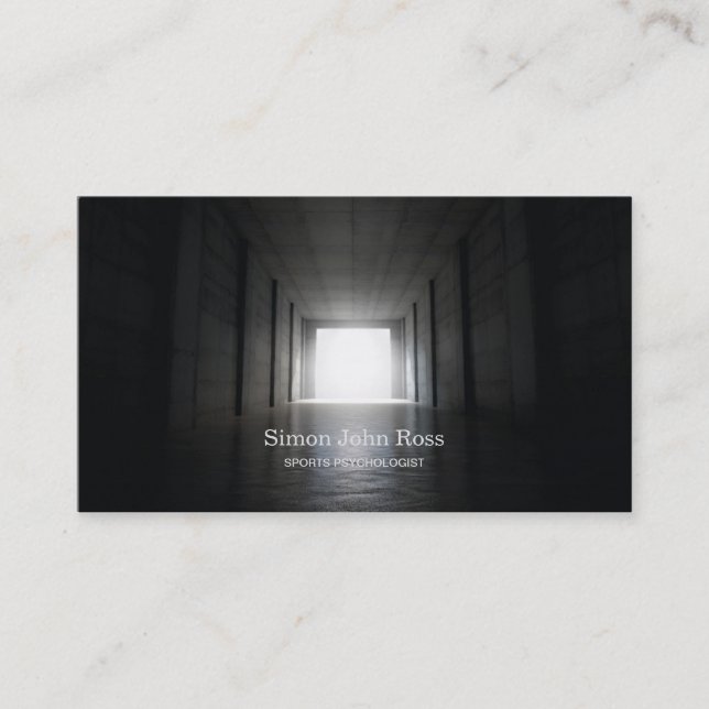 Light At The End Of The Sports Tunnel Business Card (Front)