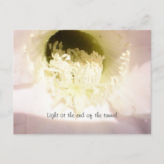 Light at the end of the tunnel postcard (Front)