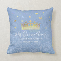 Light Baby Blue and Gold Rose Mis Quince Anos