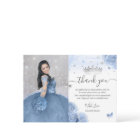 Light Baby Blue Silver Quinceañera Photo Birthday