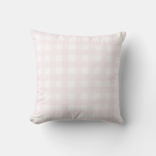 Light Baby Pink and White Large Gingham. Cushion