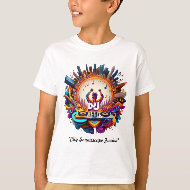 "Light Background Music Art" T-Shirt (Front)