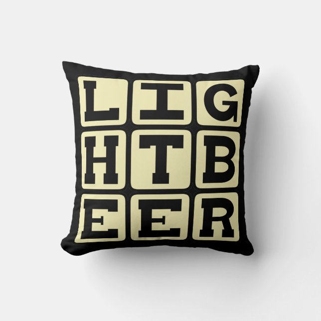 Light Beer, Healthy Cerveza Cushion (Front)