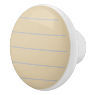 LIGHT BEIGE BACKGROUND WITH GREY HORIZONTAL LINES CERAMIC KNOB
