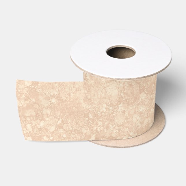 Light Beige Cream Marble Terrazzo Texture   Satin Ribbon (Spool)