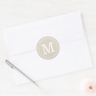 Light Beige Custom Monogram Envelope Seal