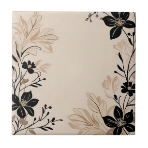 Light Beige Floral Tile