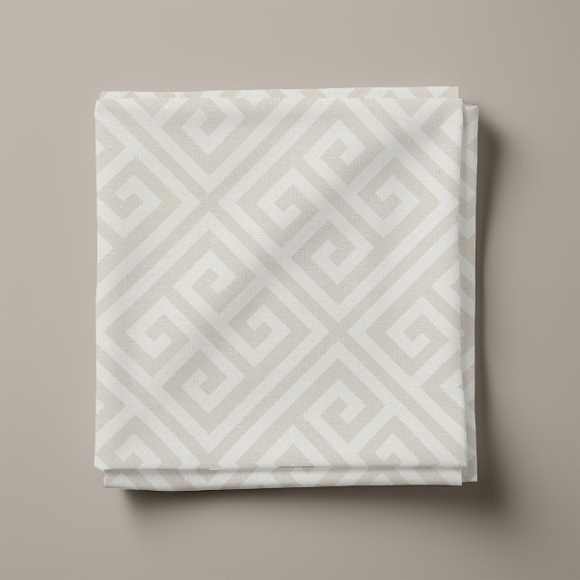 Light Beige Greek Key Pattern Fabric (Creator Uploaded)