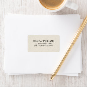 Light Beige Linen Texture Image Label