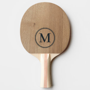 Light Birch Wood Monogram Ping Pong Paddle