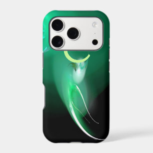 LIGHT BIRD / BLACK AND GREEN ABSTRACT MONOGRAM