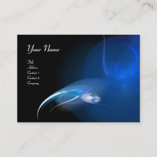 LIGHT BIRD MONOGRAM Vibrant black blue white Business Card