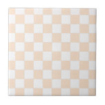 Light Bisque Chequerboard Tile<br><div class="desc">This colour was hard to name. It is light, almost a skin tone colour, but also resembles a very pale peach. So we finally settled on light bisque and fell in love with the name and colour. It is so pale that it really doesn’t dominate the design like a bolder,...</div>