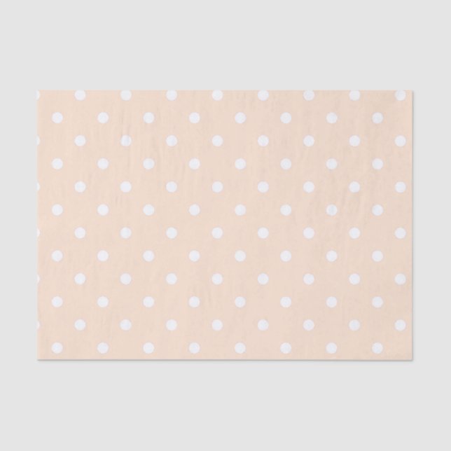 Light Bisque Polka Dots Tissue Paper (Front)