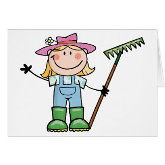 Light Blonde Gardener with Pink Hat