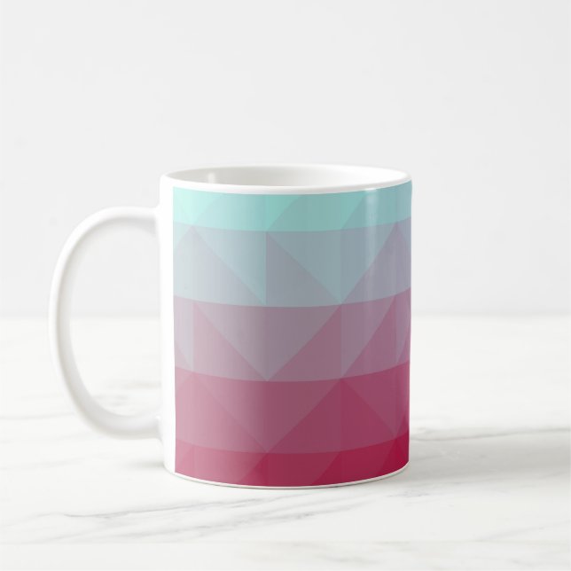 Light BLUE abstract mosaic pattern. Colorful abstr Coffee Mug (Left)