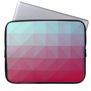 Light BLUE abstract mosaic pattern. Colourful abst Laptop Sleeve
