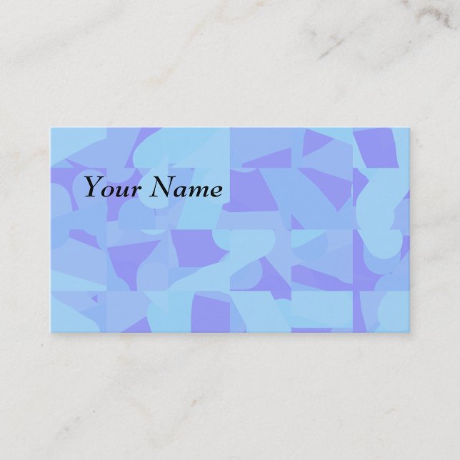 Light Blue Abstract Pattern Business Card (Front)