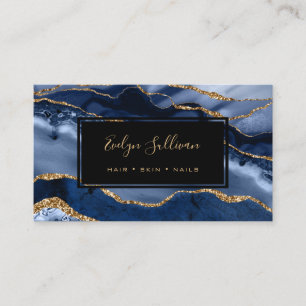 light blue agate business card