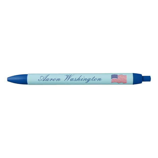 Light Blue American Flag Pens Gift (Front)