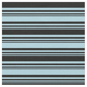 Light Blue and Black Coloured Lines Fabric